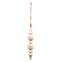 Dekoration Ornament Beige, Weiß Ø 5x23 cm