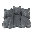 Décoration Chat Gris 22x10x16 cm