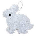 Pendentif décoratif Lapin Blanc 11x5x14 cm