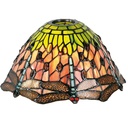 Lampenschirm Tiffany Grün, Rot Ø 25x15 cm / KH 6 cm