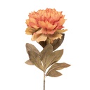 Artificial Flower Peony Orange Green 14x14x70 cm