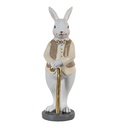 Image de décoration Lapin Beige, Blanc 5x5x15 cm