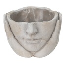 Blumentopf für Innen Kopf Grau, Beige 17x17x11 cm