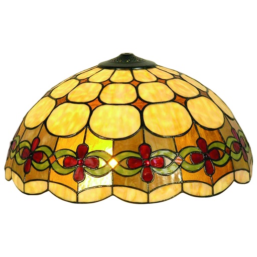 Abat-jour Tiffany Beige, Rouge Ø 50x28 cm