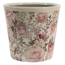 Blumentopf für Innen Weiß, Rosa Ø 12x11 cm