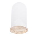 Glass Cloche Transparent Ø 18x28 cm