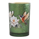 Tealight holder Green White Ø 12x18 cm