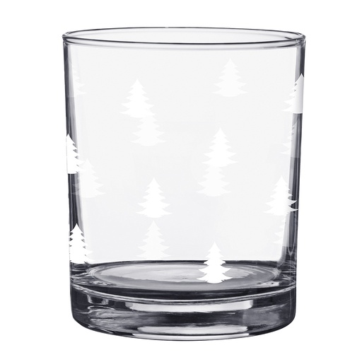 Drinking glass Transparent White Ø 7x9 cm / 230 ml