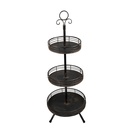 Etagere 3 Etagen Schwarz Ø 34x95 cm