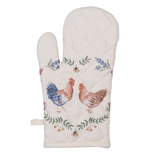 Oven Mitt Beige 18x30 cm