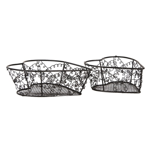 Cesti Marrone (set 2) 16x16x5 / 12x12x5 cm
