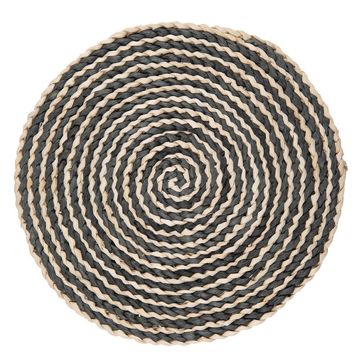 Tischset Beige, Schwarz Ø 35x1 cm