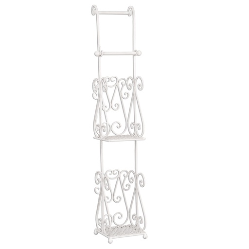 Porte-rouleau WC Blanc 17x17x97 cm