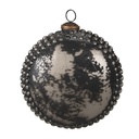 Boule de Noël Noir Gris 15x6x15 cm