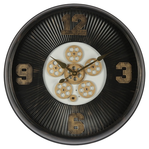 Wall Clock Black Ø 61x11 cm / 1xAA / 1xC