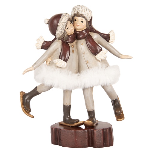 Christmas Decoration Children Grey Brown 15x7x18 cm