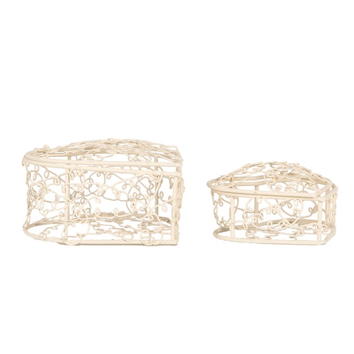 Cesti Bianco (set 2) 10x10x6 / 8x8x5 cm
