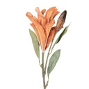 Decorative Artificial Branch with flowers Orange Green 12x16x88 cm