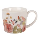 Becher Weiß Rot 12x8x7 cm / 275 ml