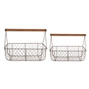 Körbe (set 2) Braun 36x17x12/27 / 32x15x10/22 cm