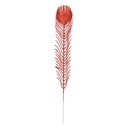 Weihnachtsdeko Feder Rot 7x1x42 cm