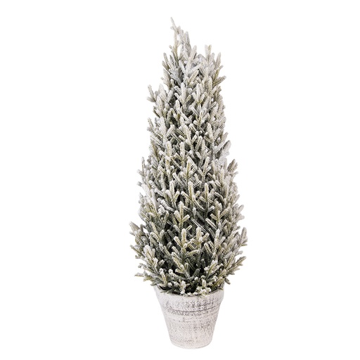 Albero di Natale artificiale Verde Bianco Ø 27x70 cm