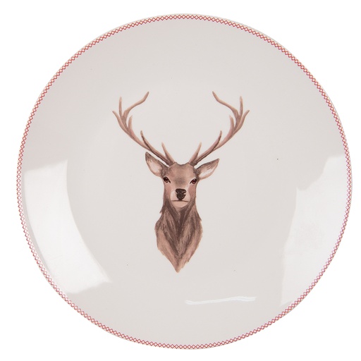 Breakfast Plate Beige Brown Ø 20x2 cm
