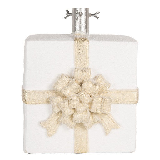 Support d'arbre de Noël Blanc Couleur or 26x24x33 cm
