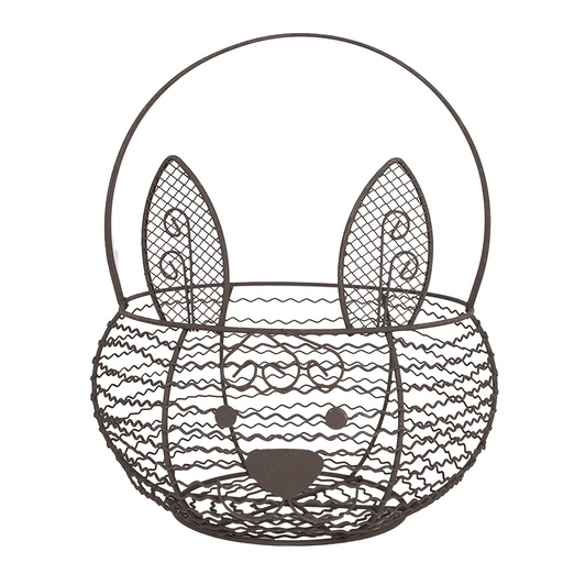 Basket Rabbit Brown Ø 20x12/27 cm