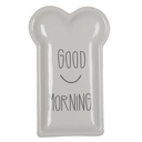 Piatto da Colazione Bianco 10x17x2 cm