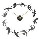 Wall Clock Black 69x4x66 cm / 1xAA