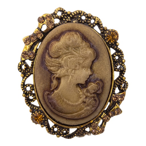 Clayre & Eef Women's Brooch Brown Metal
