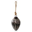 Boule de Noël Noir Ø 7x12 cm