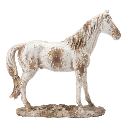 Decoration Horse Beige Brown 73x23x64 cm