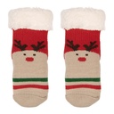 Kindersocken Rot Beige one size