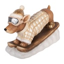 Decoration Dog Brown White 50x23x29 cm