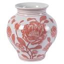 Vase Weiß Rosa Ø 21x23 cm