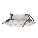 Bread Basket Beige Brown 35x35x8 cm
