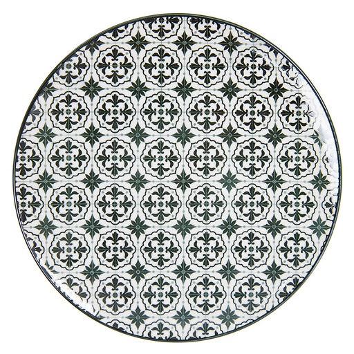 Tableware Diner Plate Black White Ø 26x2 cm