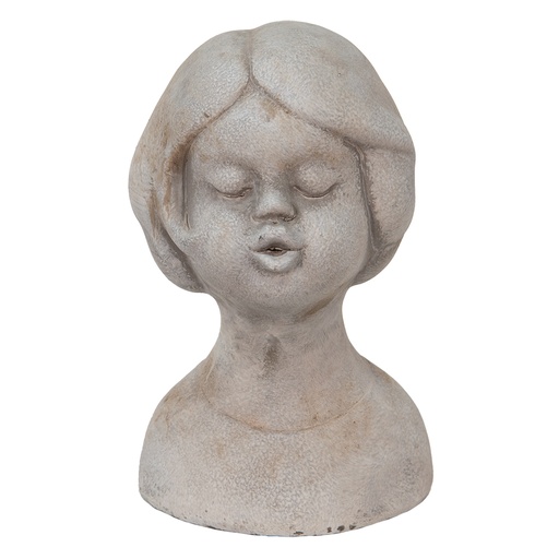 Buste de décoration Fille Beige 11x10x18 cm