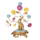 Chandelier Lapin Couleur or Rose 30x16x37 cm