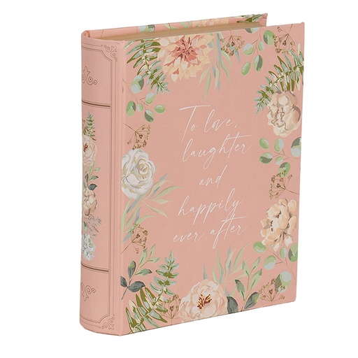 Box in book shape Pink Green 17x14x5 cm