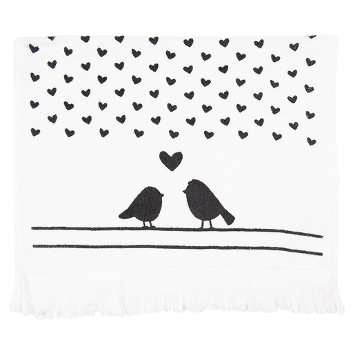 Guest Towel Black, White 40x66 cm