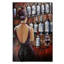 Wand Dekoration Frau in der Bar 80x5x120 cm