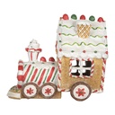 Decorazione Natalizie Locomotiva con LED Marrone Bianco 21x12x17 cm