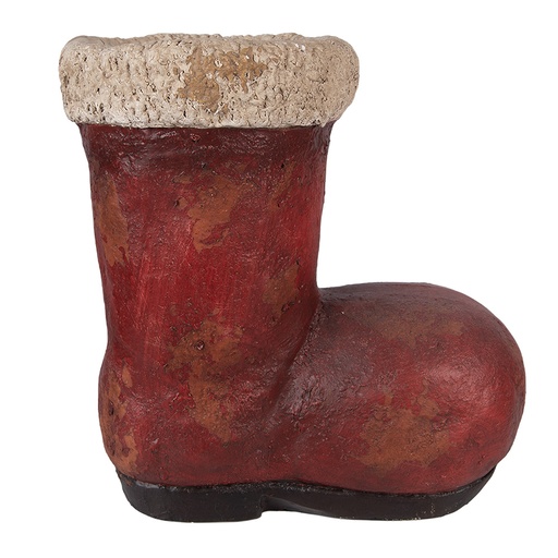 Christmas Decoration Boot Red Beige 28x18x30 cm
