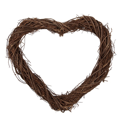 Clayre & Eef Krans 30x30x3 cm Bruin Rotan