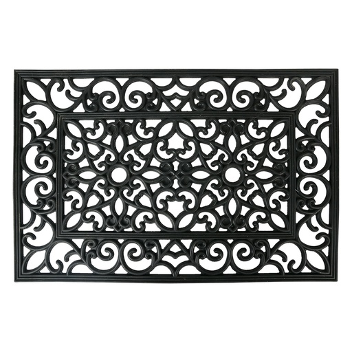 Clayre & Eef Deurmat 60x40 cm Zwart Rubber