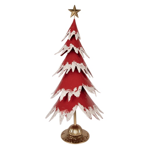 Decorative Weihnachtsbaum Rot Weiß 39x31x84 cm