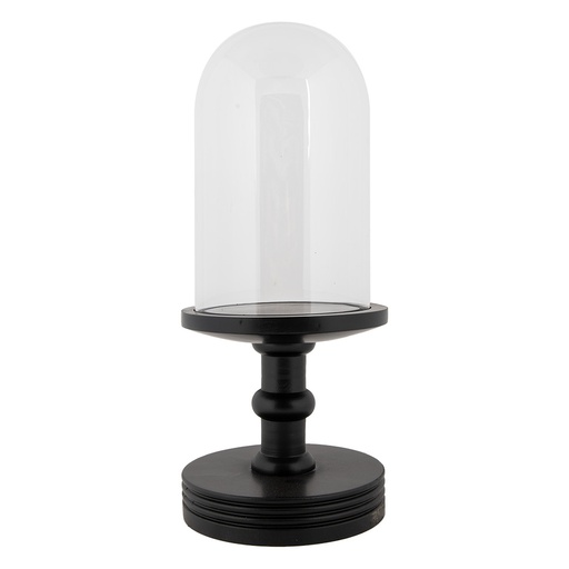 Cloche de verre Transparent Noir Ø 17x40 cm